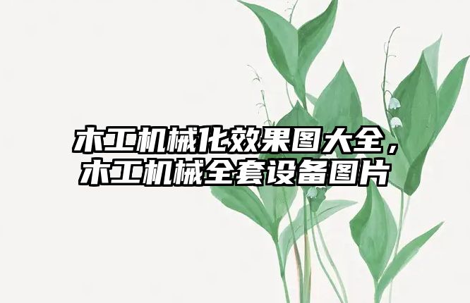 木工機(jī)械化效果圖大全，木工機(jī)械全套設(shè)備圖片